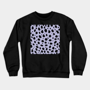 Lilac and Black Cheetah Print Animal Print - Light Purple Crewneck Sweatshirt